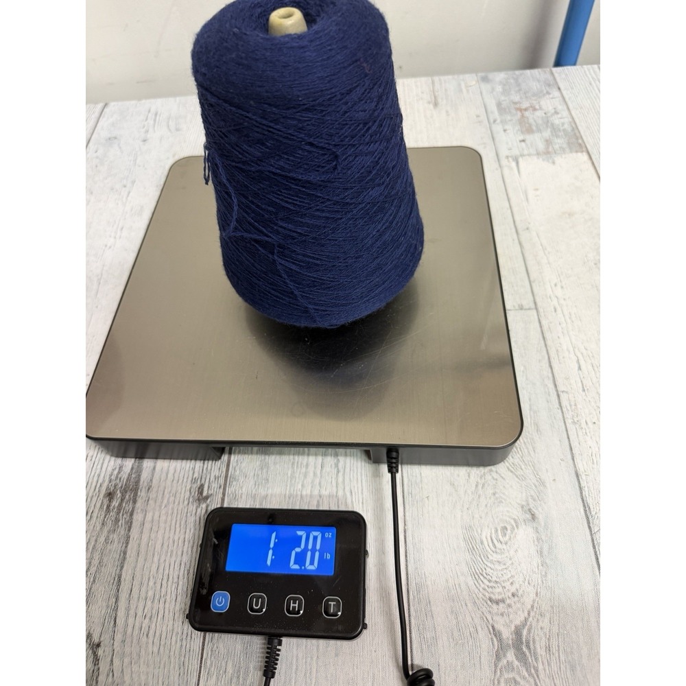 Jagger Spun Maine Line Navy 2/20 100% Wool 1.2 LB Cone Weaving‎ Knitting